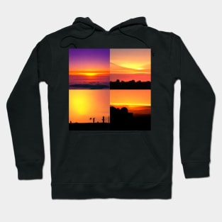 Retor Sunset Vintage Intelligence Artificial Hoodie